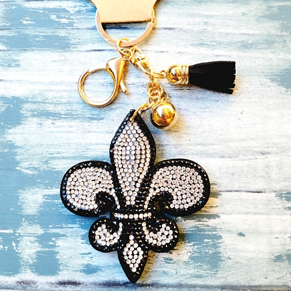 BLING FLUER DE LIS KEYCHAIN - Picture 4 of 5